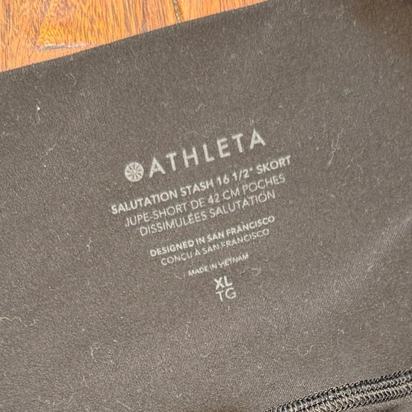 Athleta Salutation Stash Pocket 16.5" Skort High Rise XL Black - Picture 4 of 7